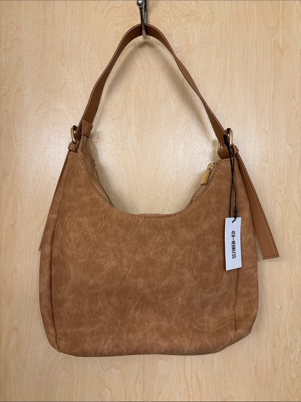 4th + Reckless Faux Suede Crescent Bag